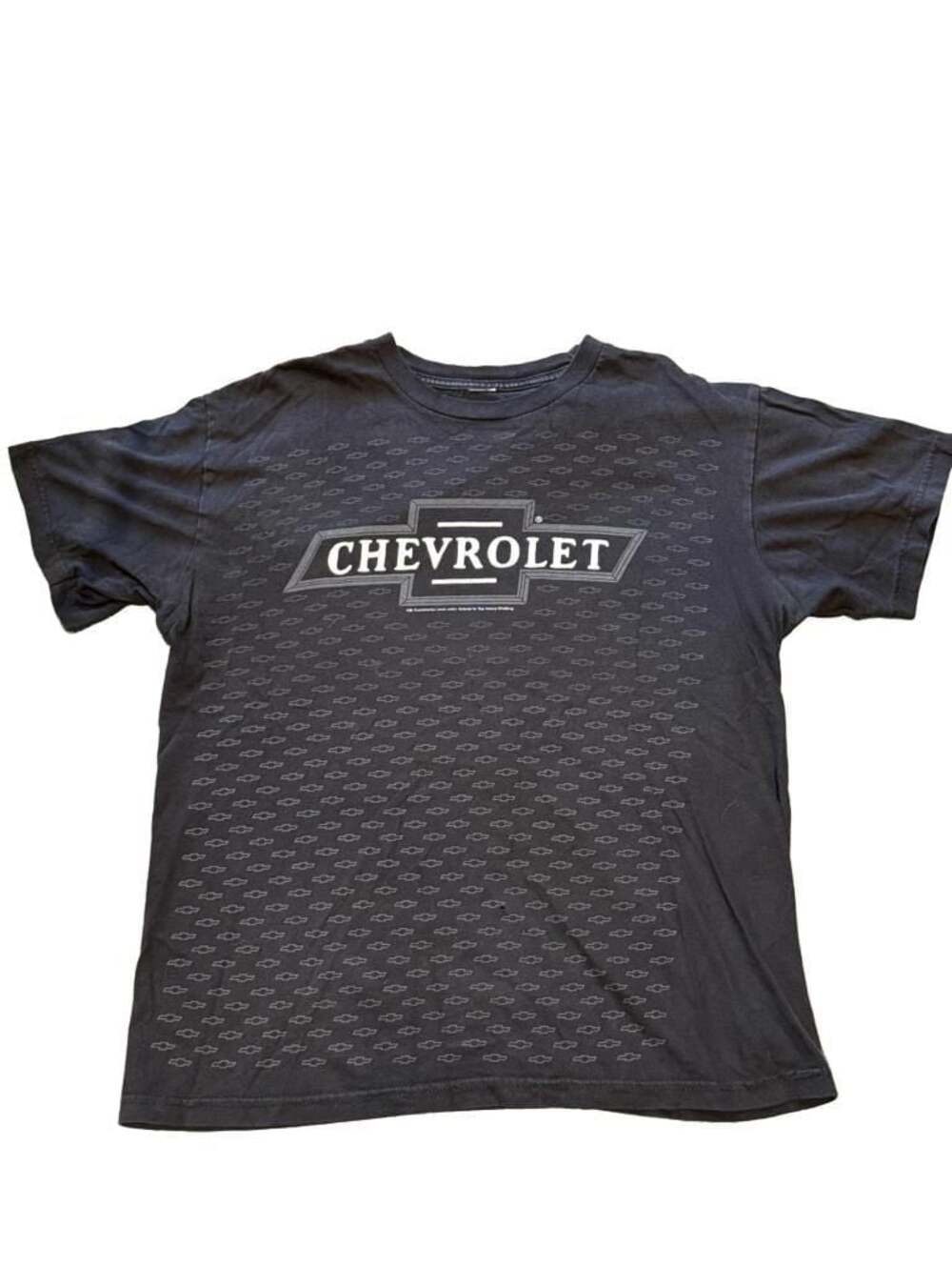 Vintage Chevrolet Logo All-Over Print Graphic T-Shirt Black